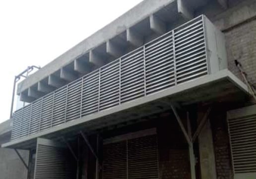 Cooling water and fuel supply piping for the power generators