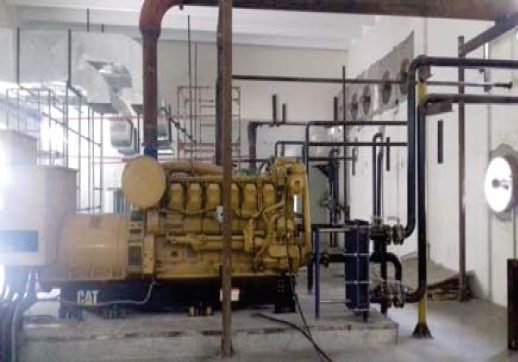 Jenbacher and Caterpillar generator installation with fuel piping at Nafees Poly Pack