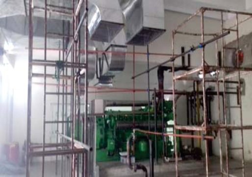 Caterpillar diesel generator installation and filter air gallery fabrication