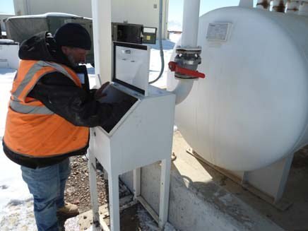 Diesel fuel storage tank and pump station installation