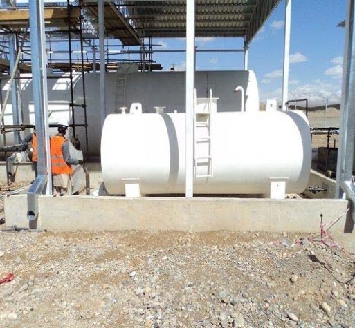 Diesel fuel storage tank and pump station for solid waste management at FOB Shank