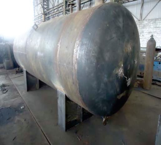 Generator fuel storage tank for vehicle refueling point at Kabul Police Headquarters