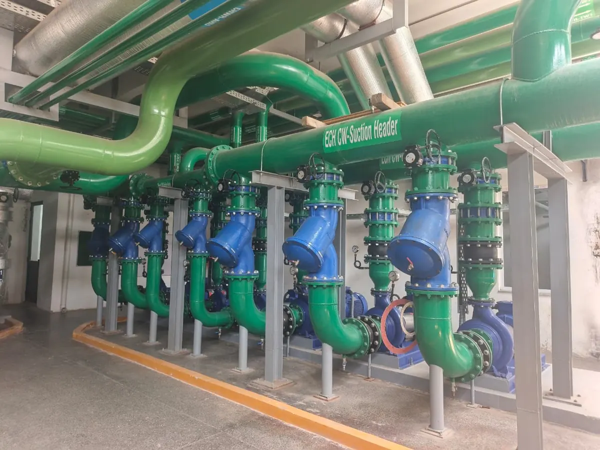 Brine chiller and utility piping installation by MHN Engineering at Poly Pack BOPP plant, Sheikhupura