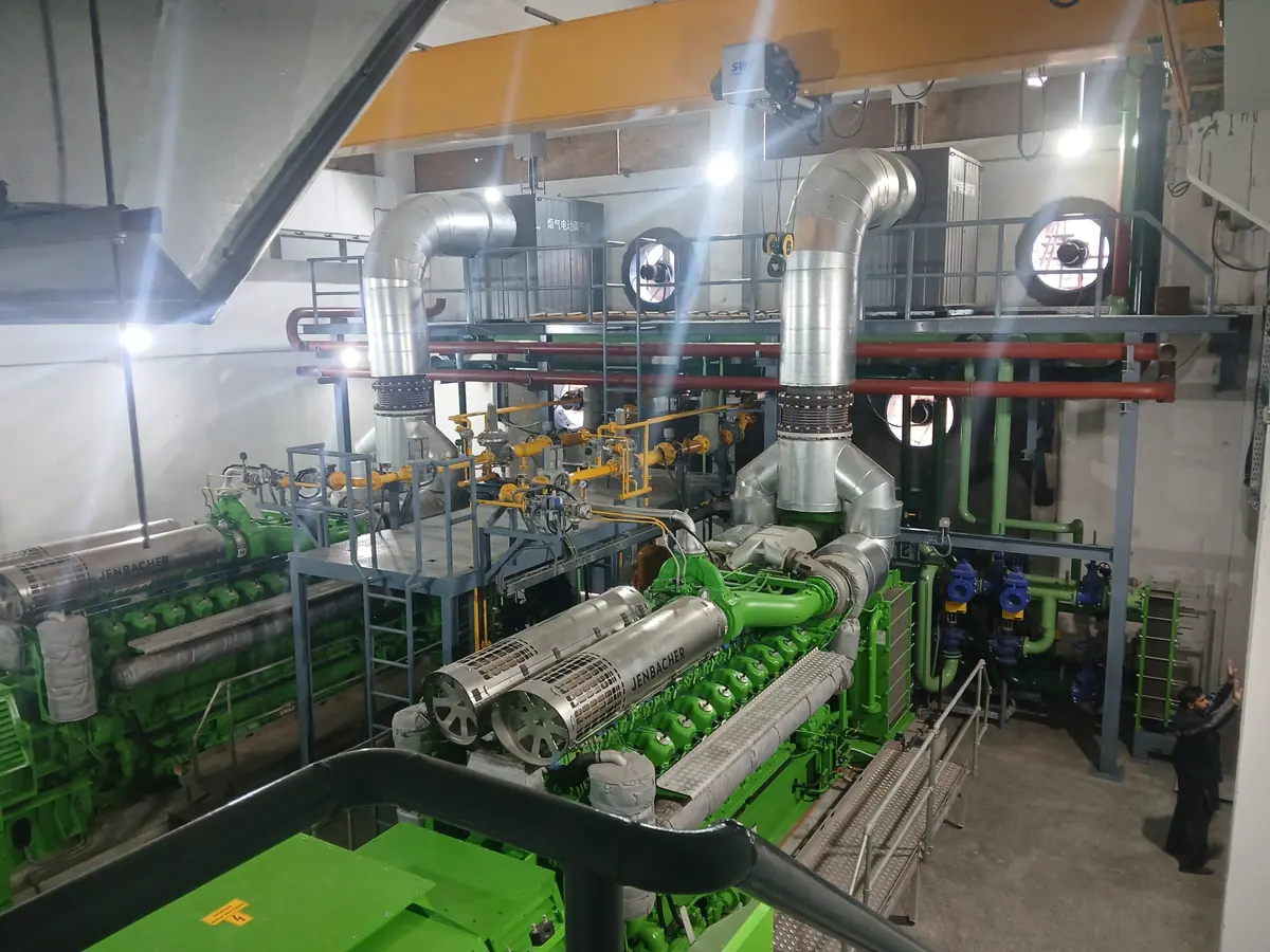 MHN Engineering site team during power generator installation and utility piping at an industrial plant in Faisalabad