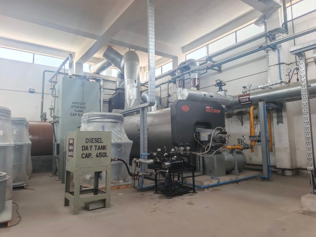 Thermal oil heater piping installation in Faisalabad by MHN Engineers