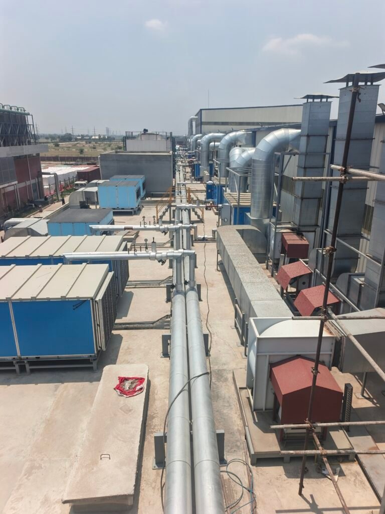 HVAC piping installation by MHN Engineers